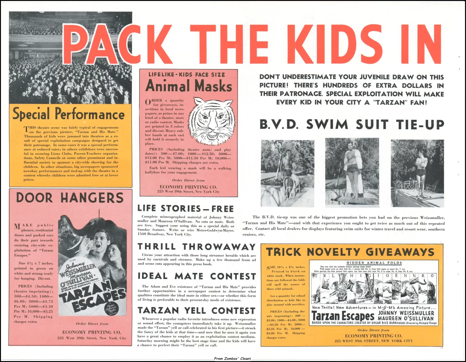 Tarzan Escapes Showmanship Pressbook Tarzan Escapes Showmanship Pressbook