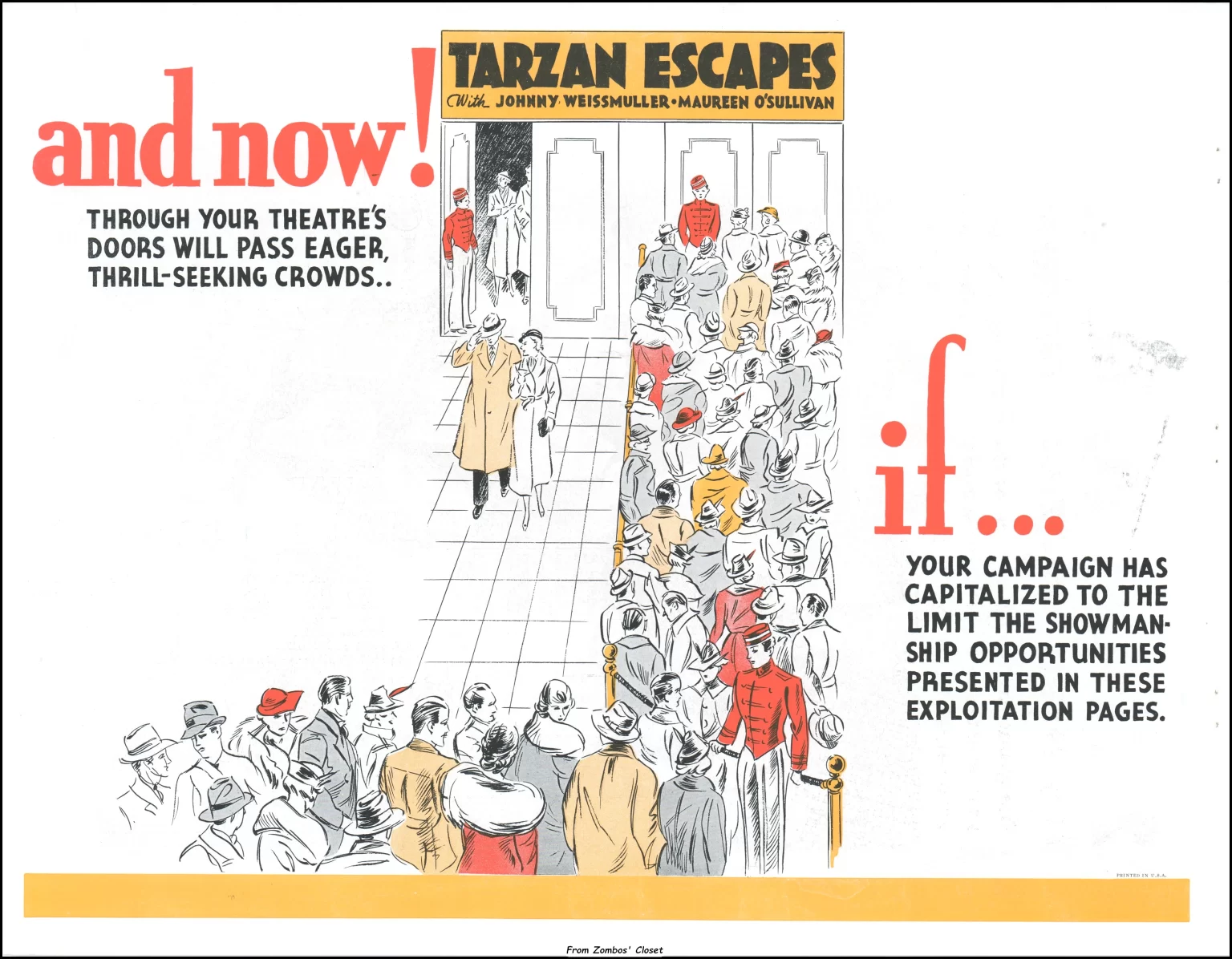 Tarzan Escapes Showmanship Pressbook Tarzan Escapes Showmanship Pressbook