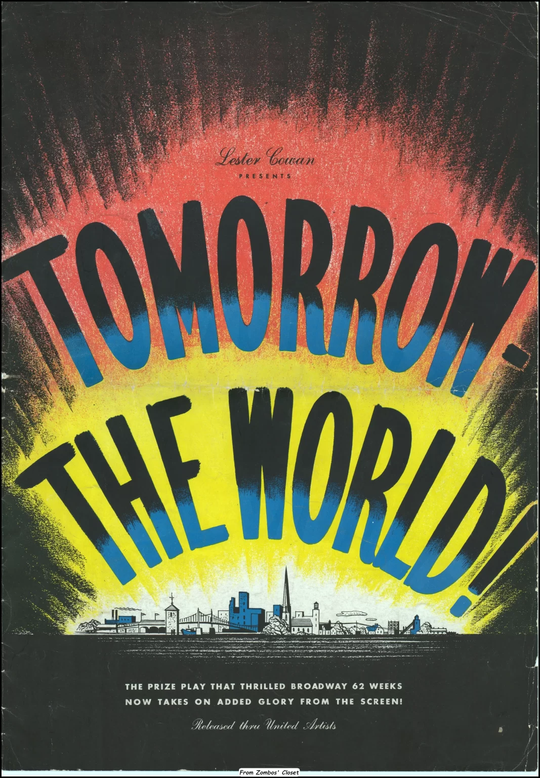Tomorrow the World 1944 Pressbook