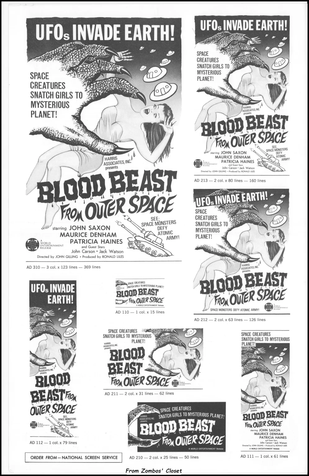 Castle of Evil Blood Beast from Outer Space Pressbook Castle of Evil Blood Beast from Outer Space Pressbook