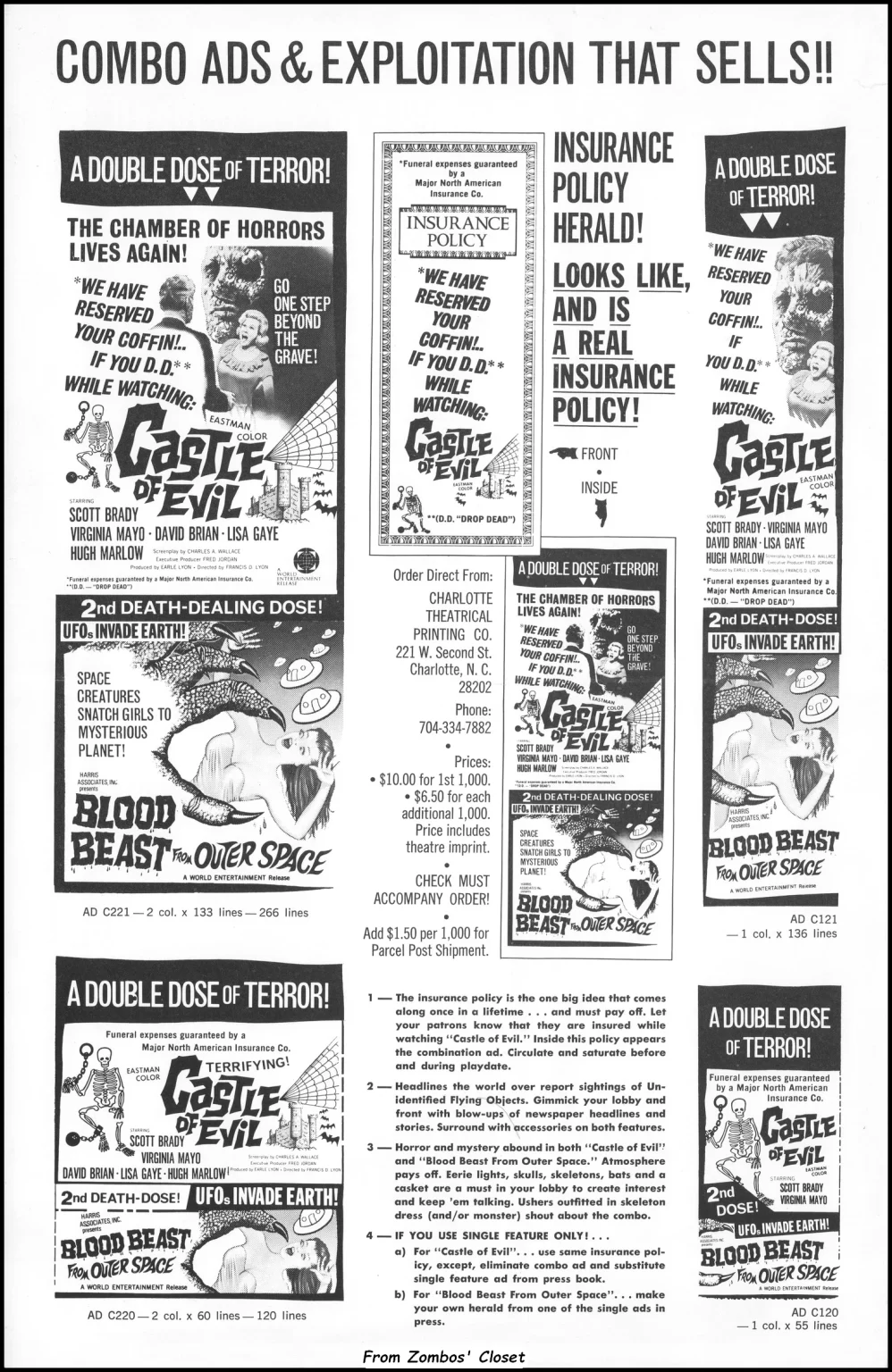 Castle of Evil Blood Beast from Outer Space Pressbook Castle of Evil Blood Beast from Outer Space Pressbook