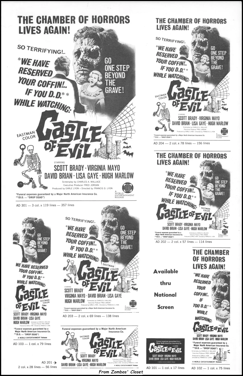Castle of Evil Blood Beast from Outer Space Pressbook Castle of Evil Blood Beast from Outer Space Pressbook
