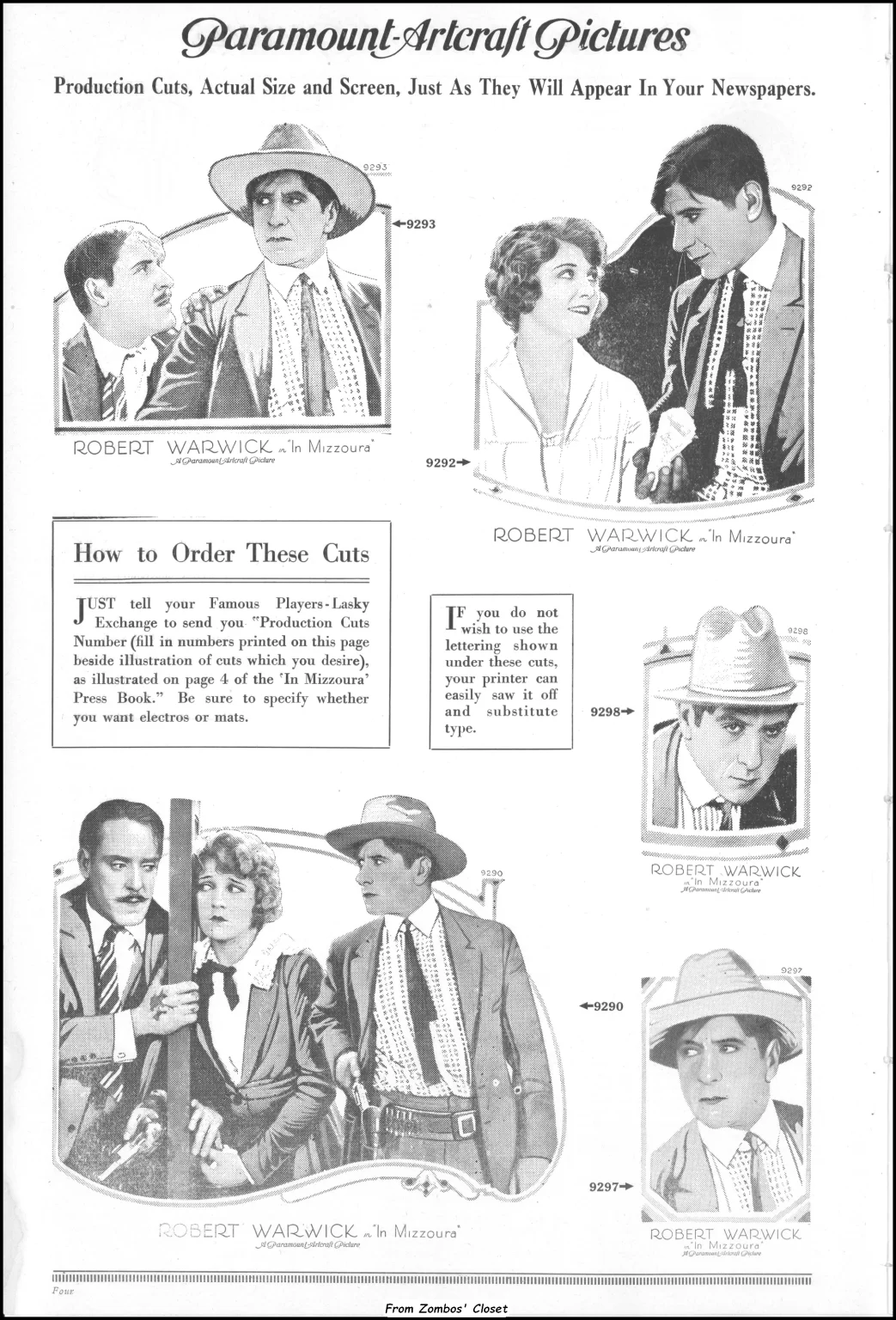 In Mizzoura 1919 silent movie pressbook In Mizzoura 1919 silent movie pressbook