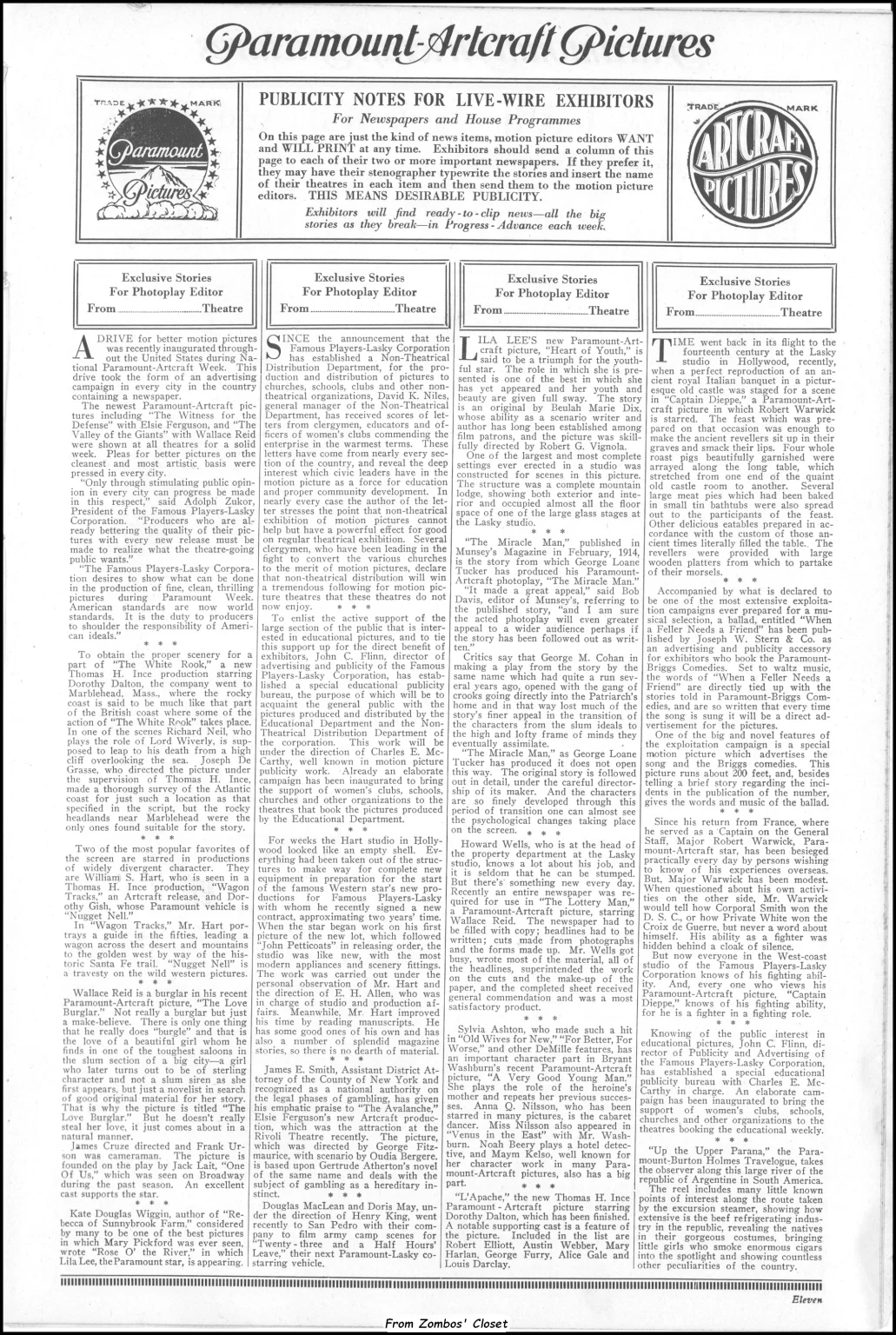 In Mizzoura 1919 silent movie pressbook In Mizzoura 1919 silent movie pressbook