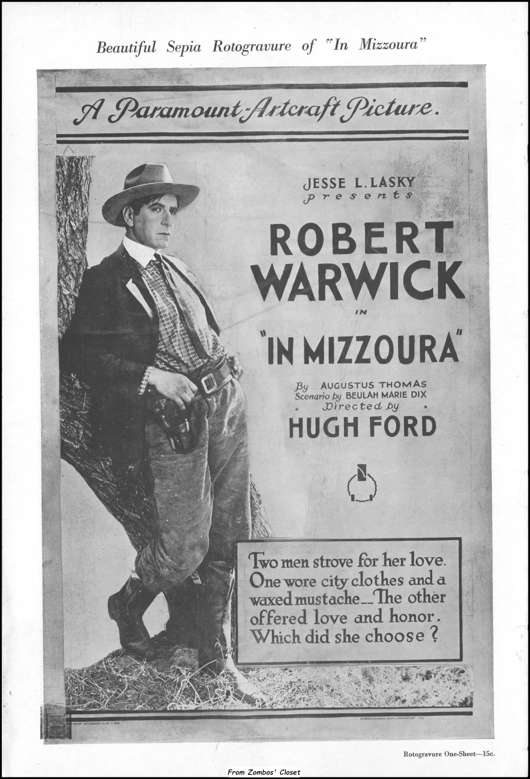 In Mizzoura 1919 silent movie pressbook In Mizzoura 1919 silent movie pressbook