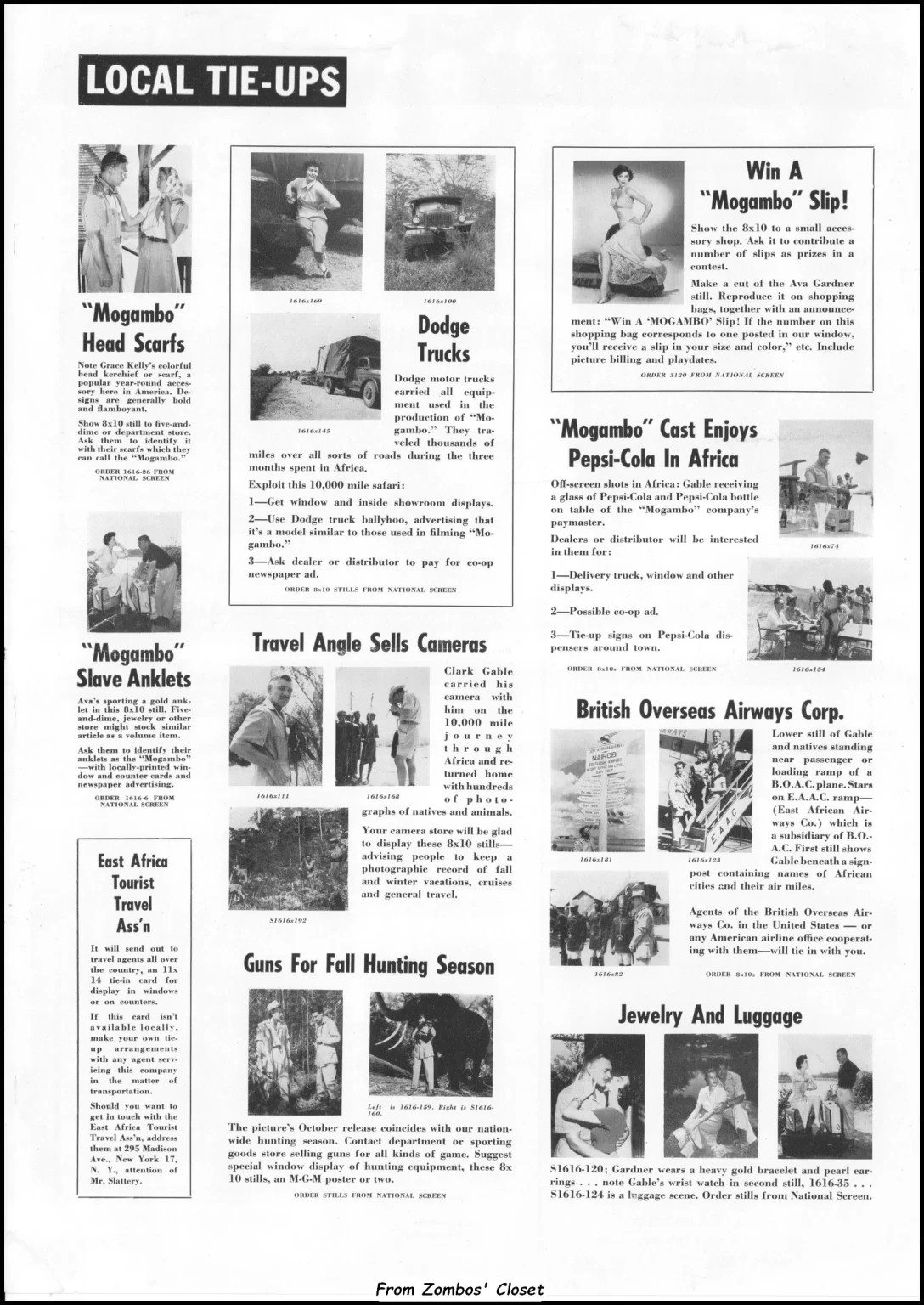 Mogambo (1953) movie Special Accessories Supplement Mogambo (1953) movie Special Accessories Supplement