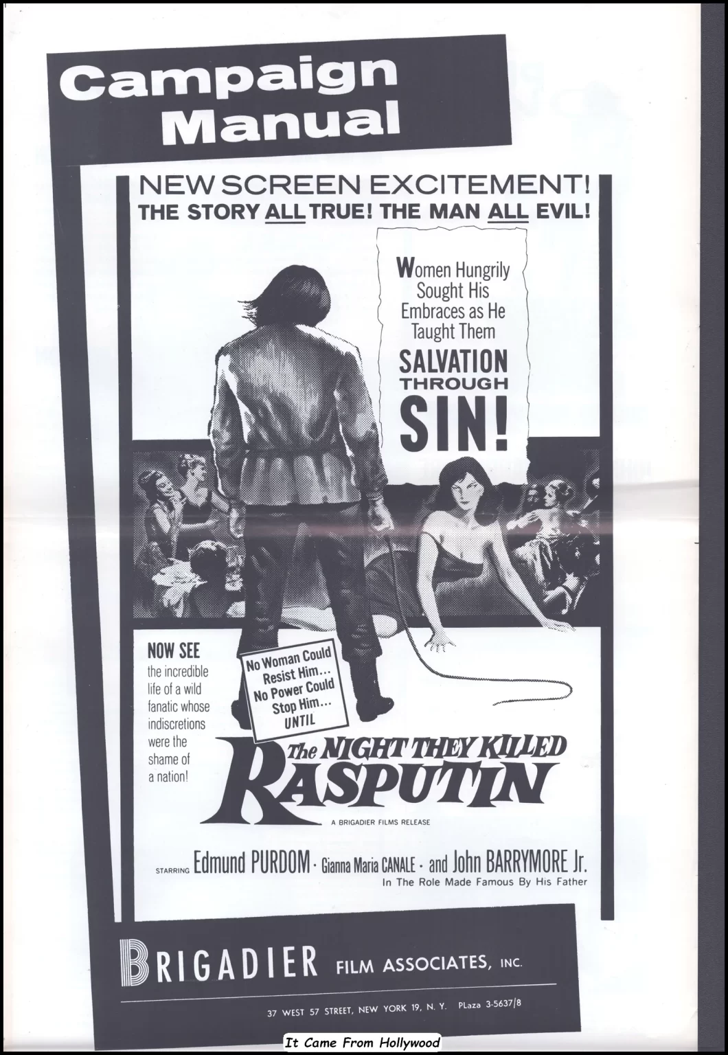 The Night They Killed Rasputin 1960 pressbook