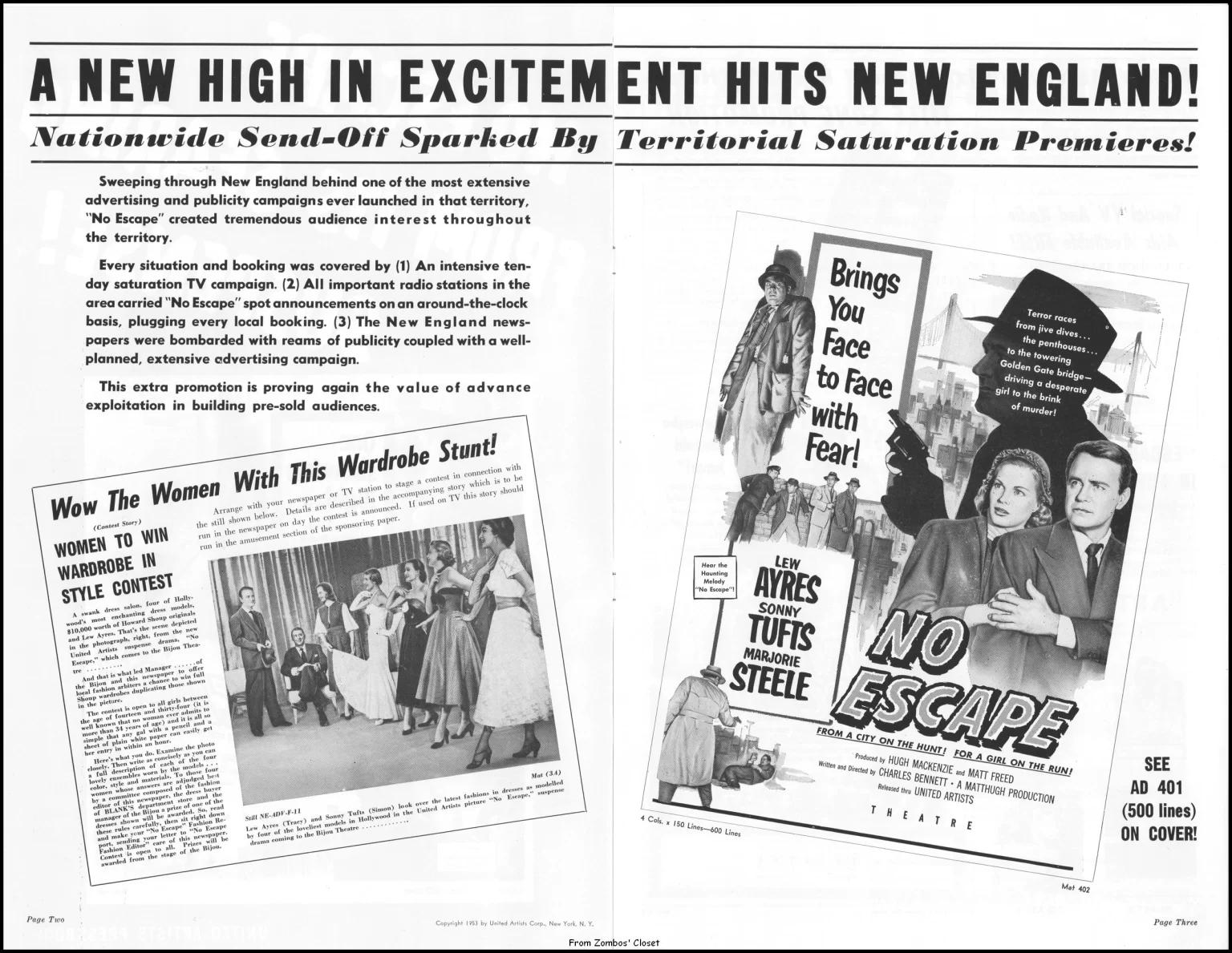 No Escape 1953 Pressbook No Escape 1953 Pressbook