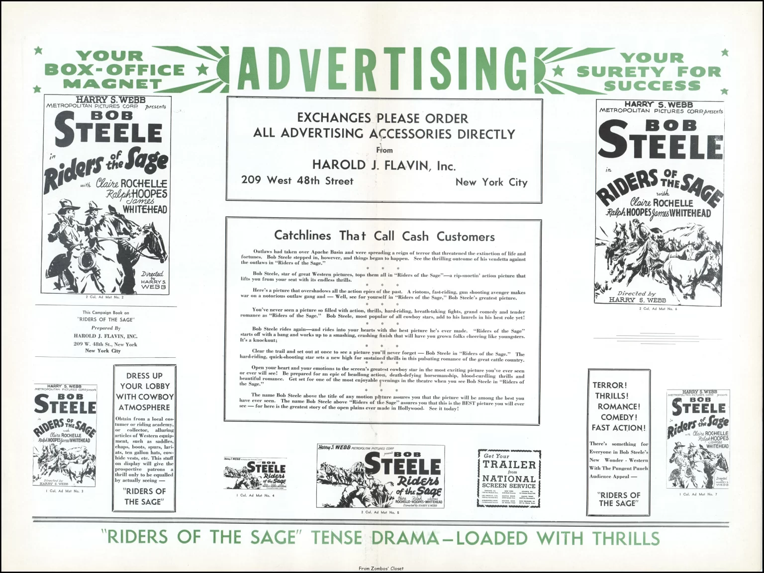 Bob Steele in Riders of the Sage 1939 pressbook Bob Steele in Riders of the Sage 1939 pressbook