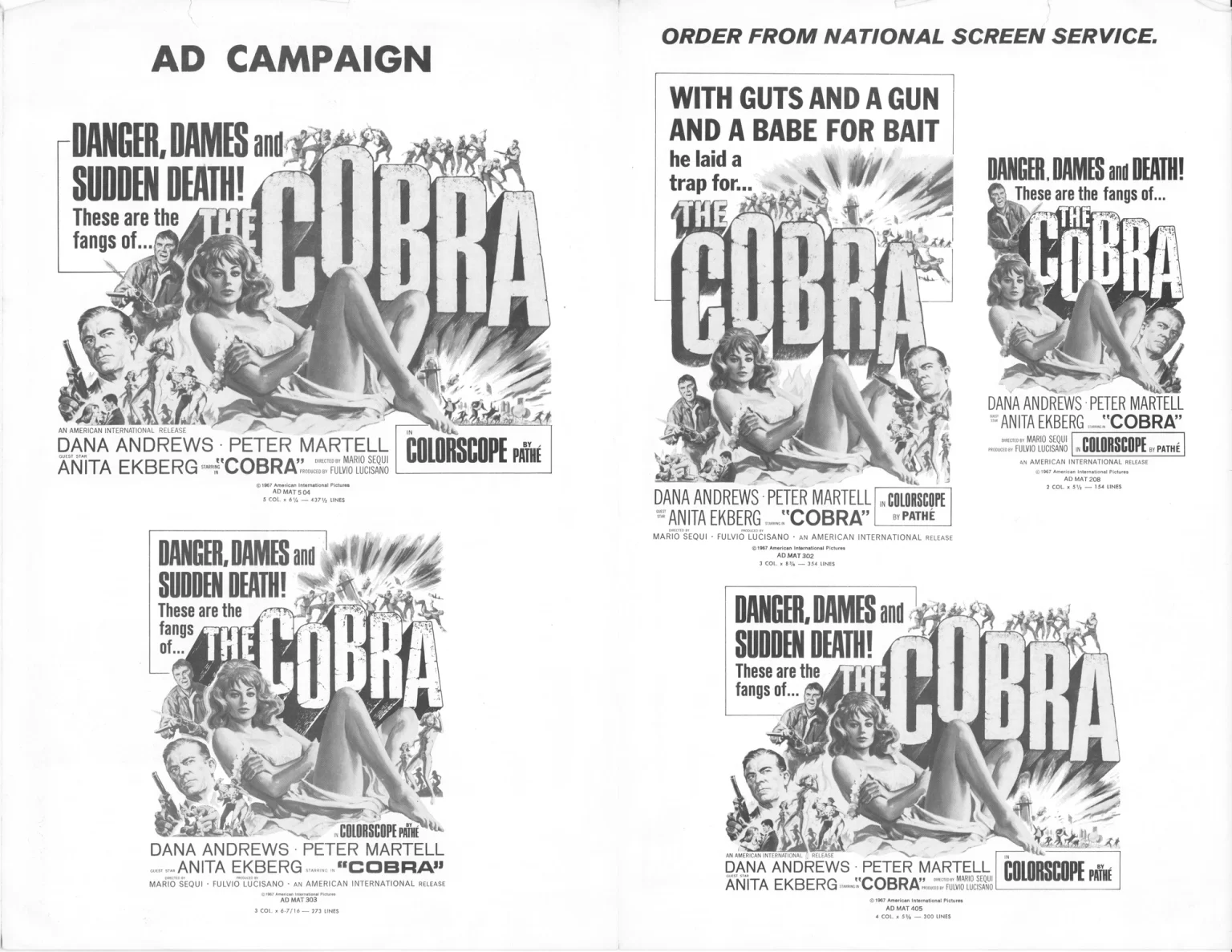The Cobra 1967 pressbook AIP The Cobra 1967 pressbook AIP