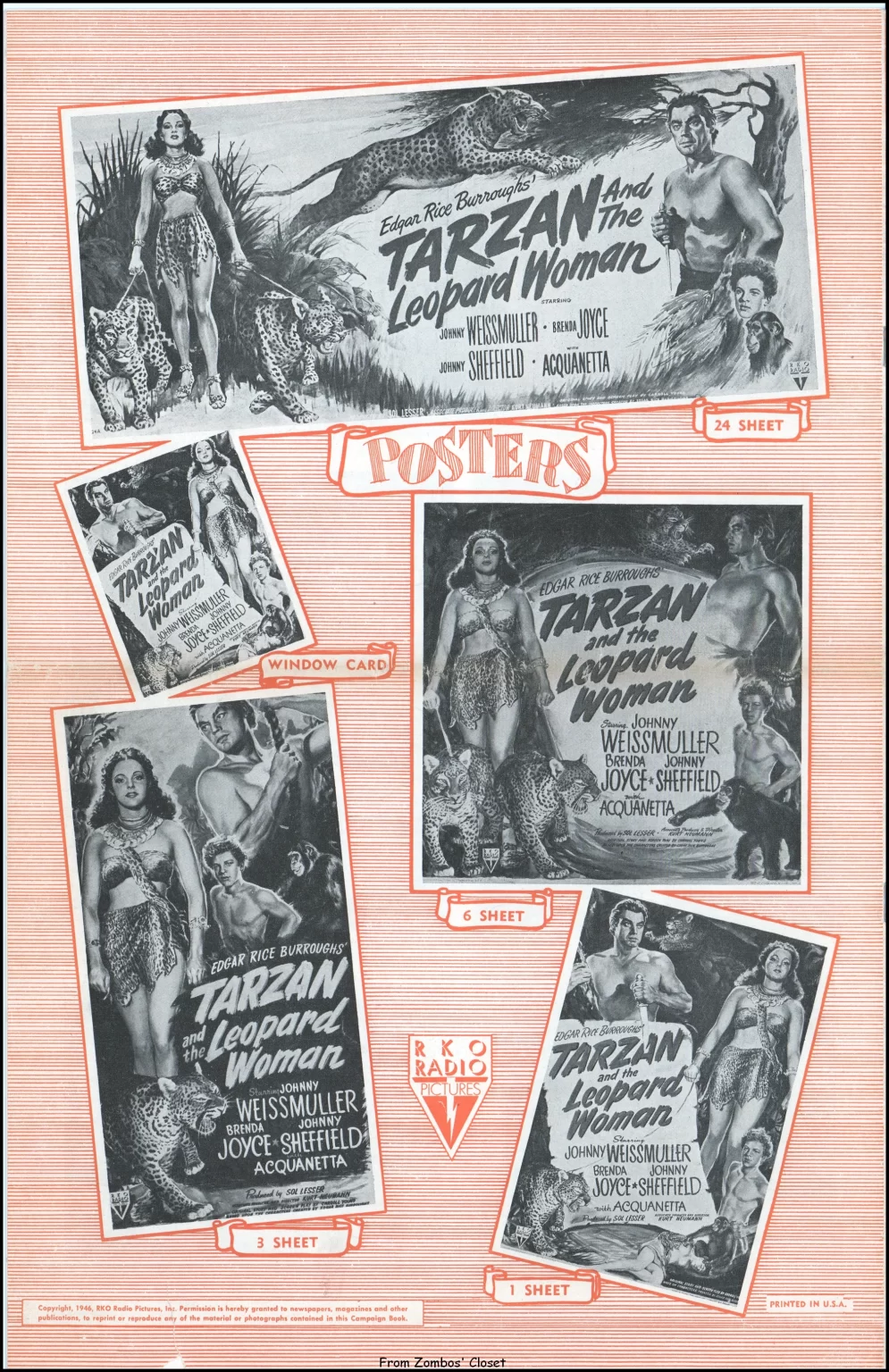 Tarzan and the Leopard Woman 1946 pressbook Tarzan and the Leopard Woman 1946 pressbook