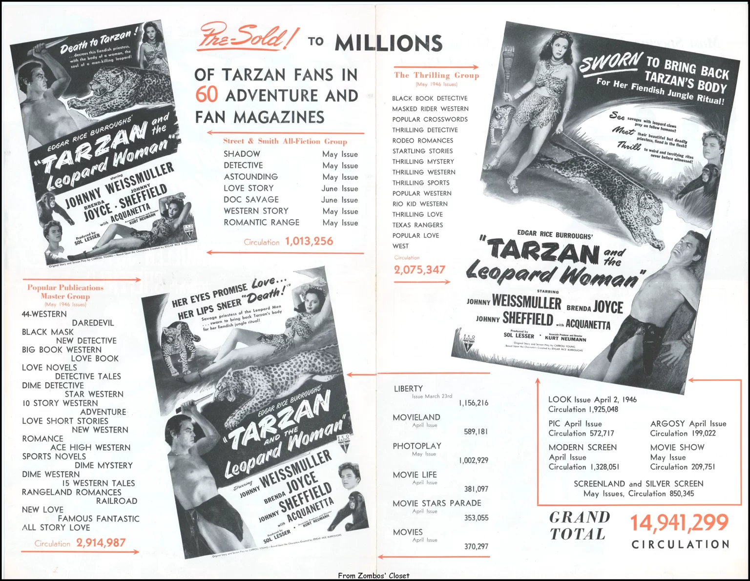 Tarzan and the Leopard Woman 1946 pressbook Tarzan and the Leopard Woman 1946 pressbook