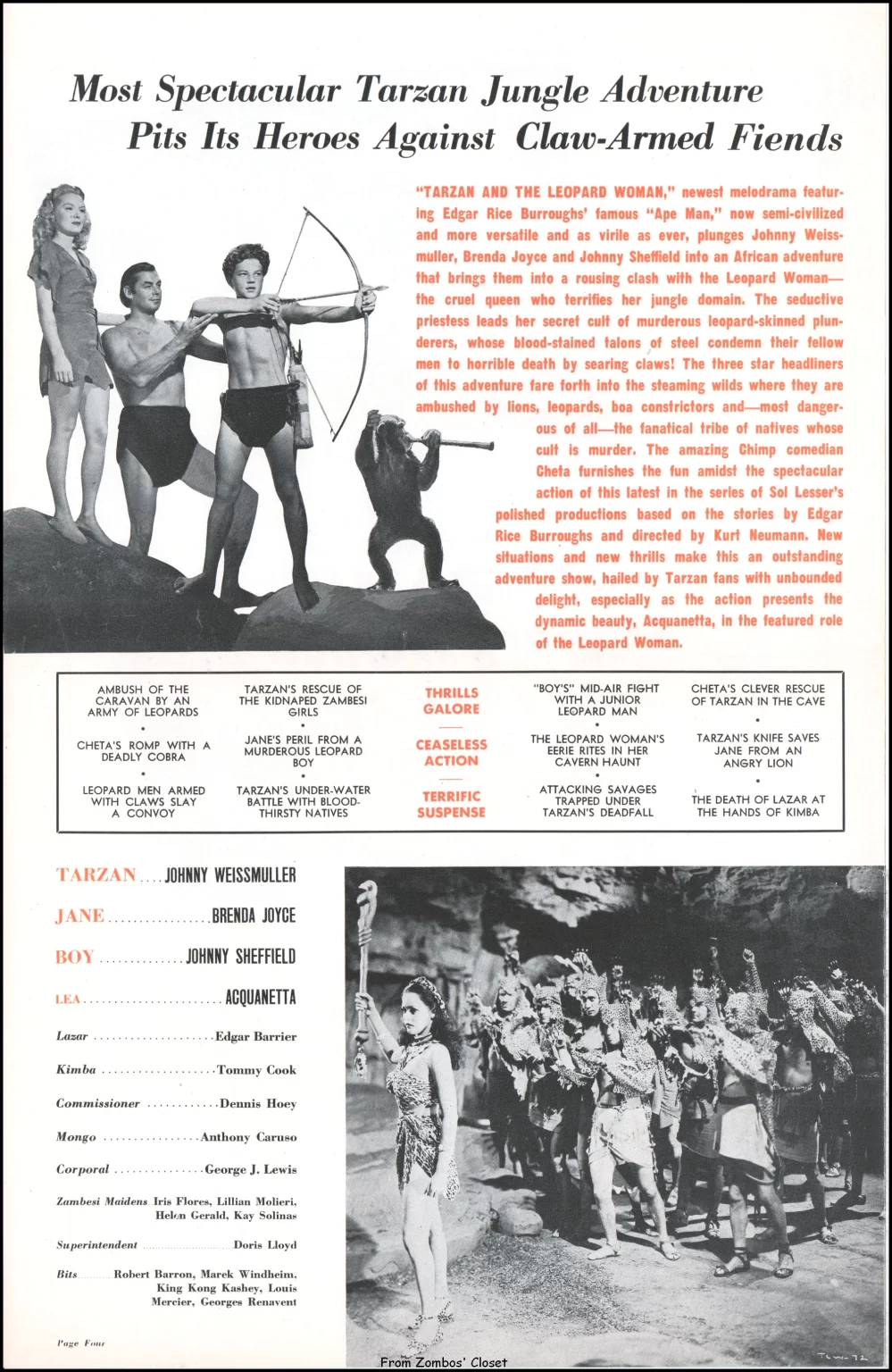 Tarzan and the Leopard Woman 1946 pressbook Tarzan and the Leopard Woman 1946 pressbook