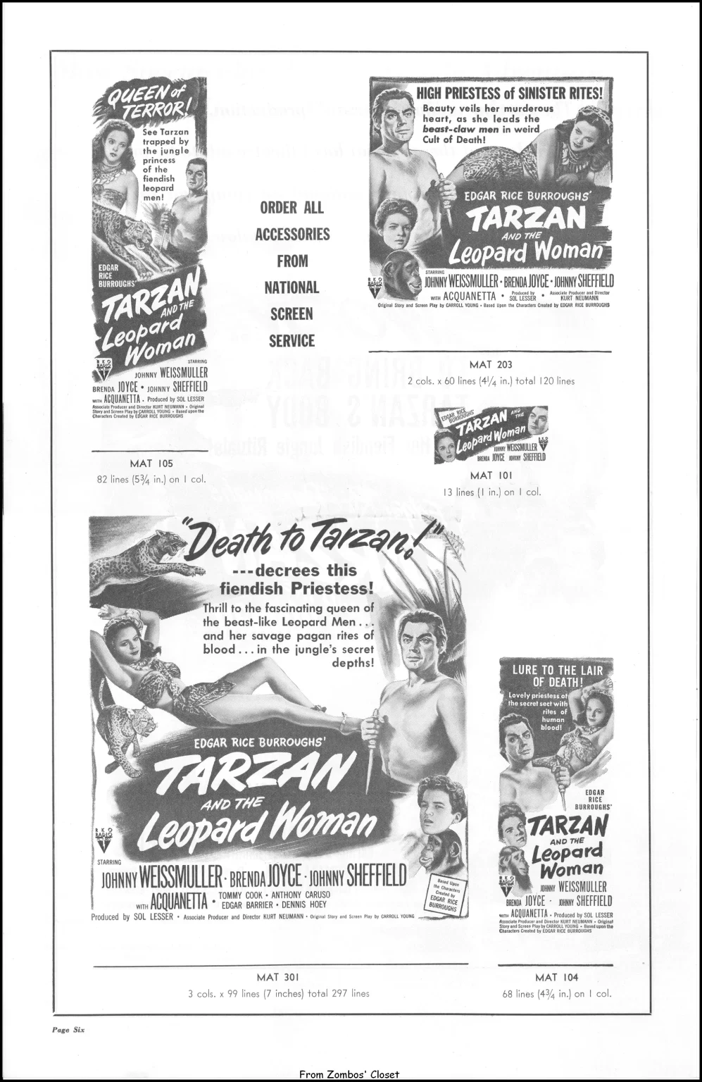 Tarzan and the Leopard Woman 1946 pressbook Tarzan and the Leopard Woman 1946 pressbook