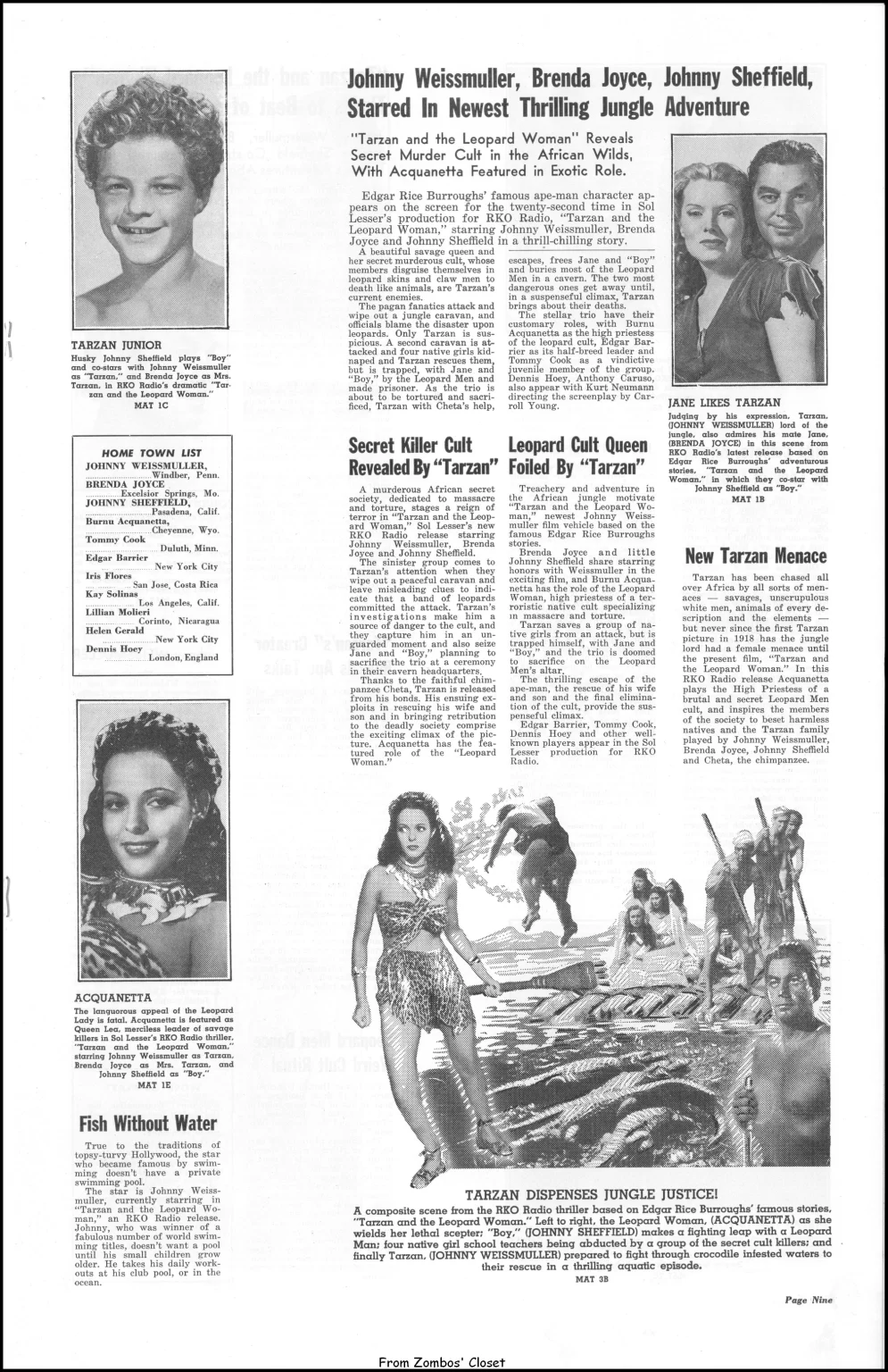 Tarzan and the Leopard Woman 1946 pressbook Tarzan and the Leopard Woman 1946 pressbook