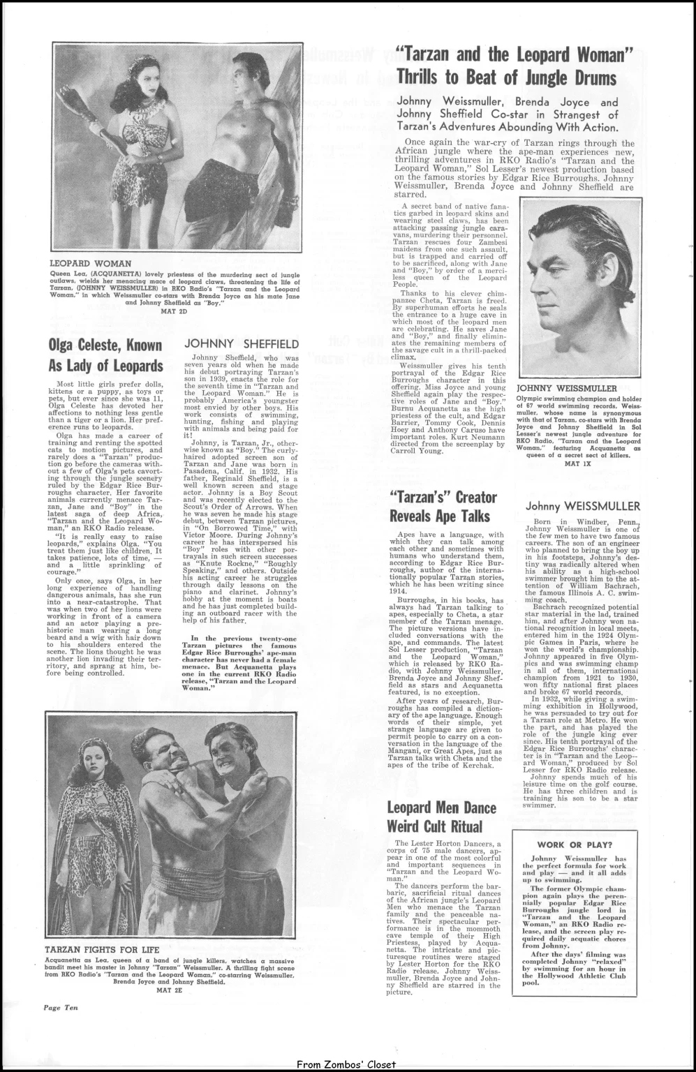 Tarzan and the Leopard Woman 1946 pressbook Tarzan and the Leopard Woman 1946 pressbook