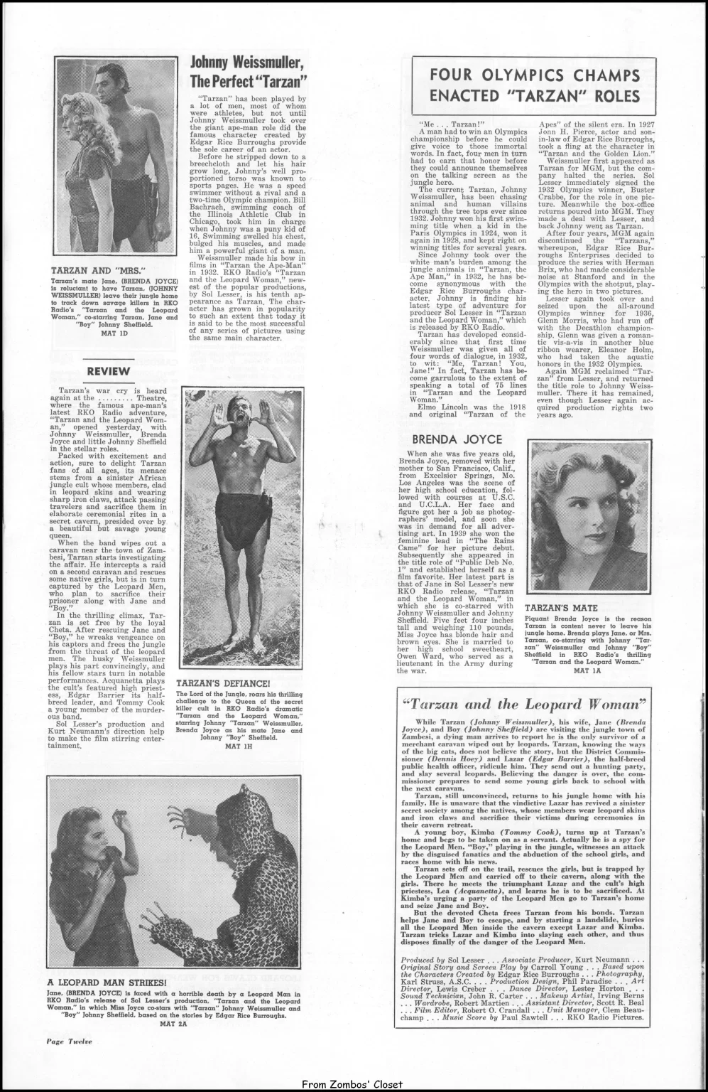 Tarzan and the Leopard Woman 1946 pressbook Tarzan and the Leopard Woman 1946 pressbook