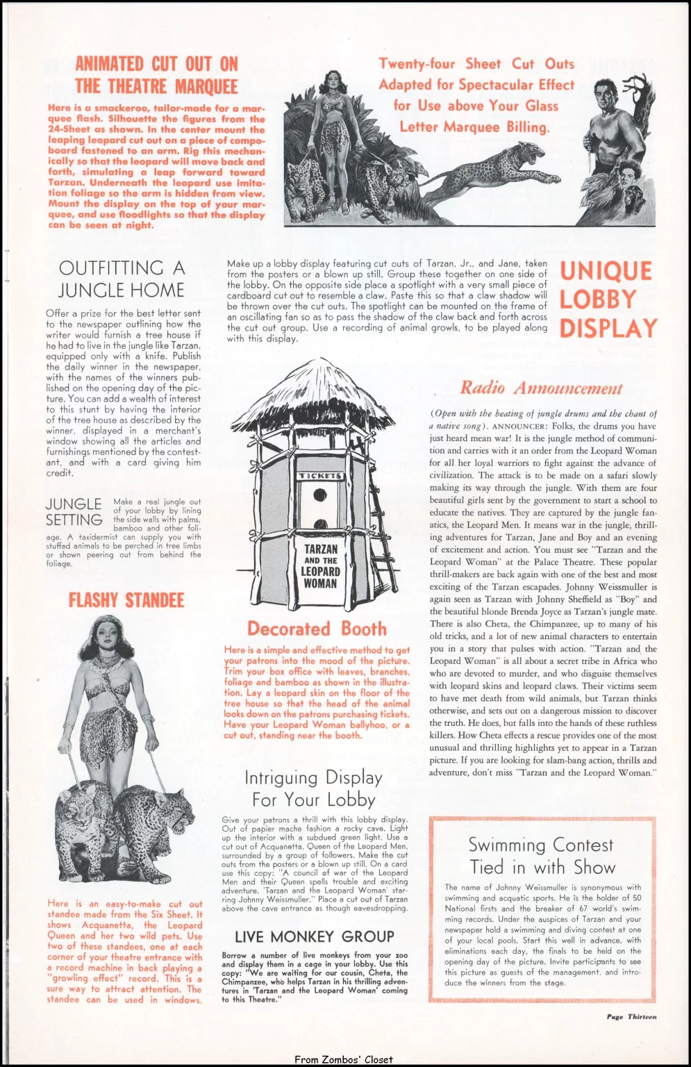 Tarzan and the Leopard Woman 1946 pressbook Tarzan and the Leopard Woman 1946 pressbook