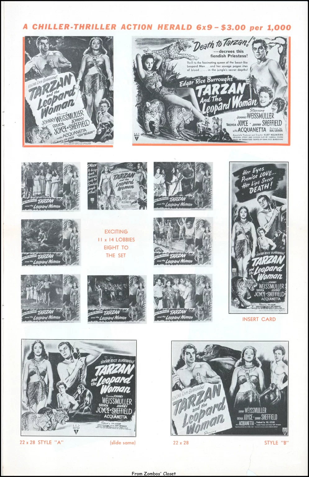 Tarzan and the Leopard Woman 1946 pressbook Tarzan and the Leopard Woman 1946 pressbook