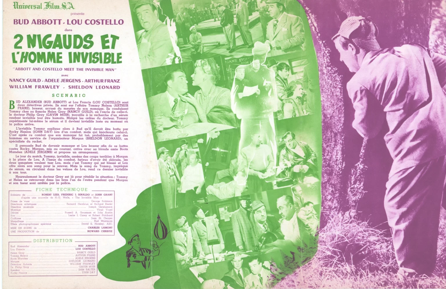 Abbott and Costello Meet the Invisible Man French pressbook