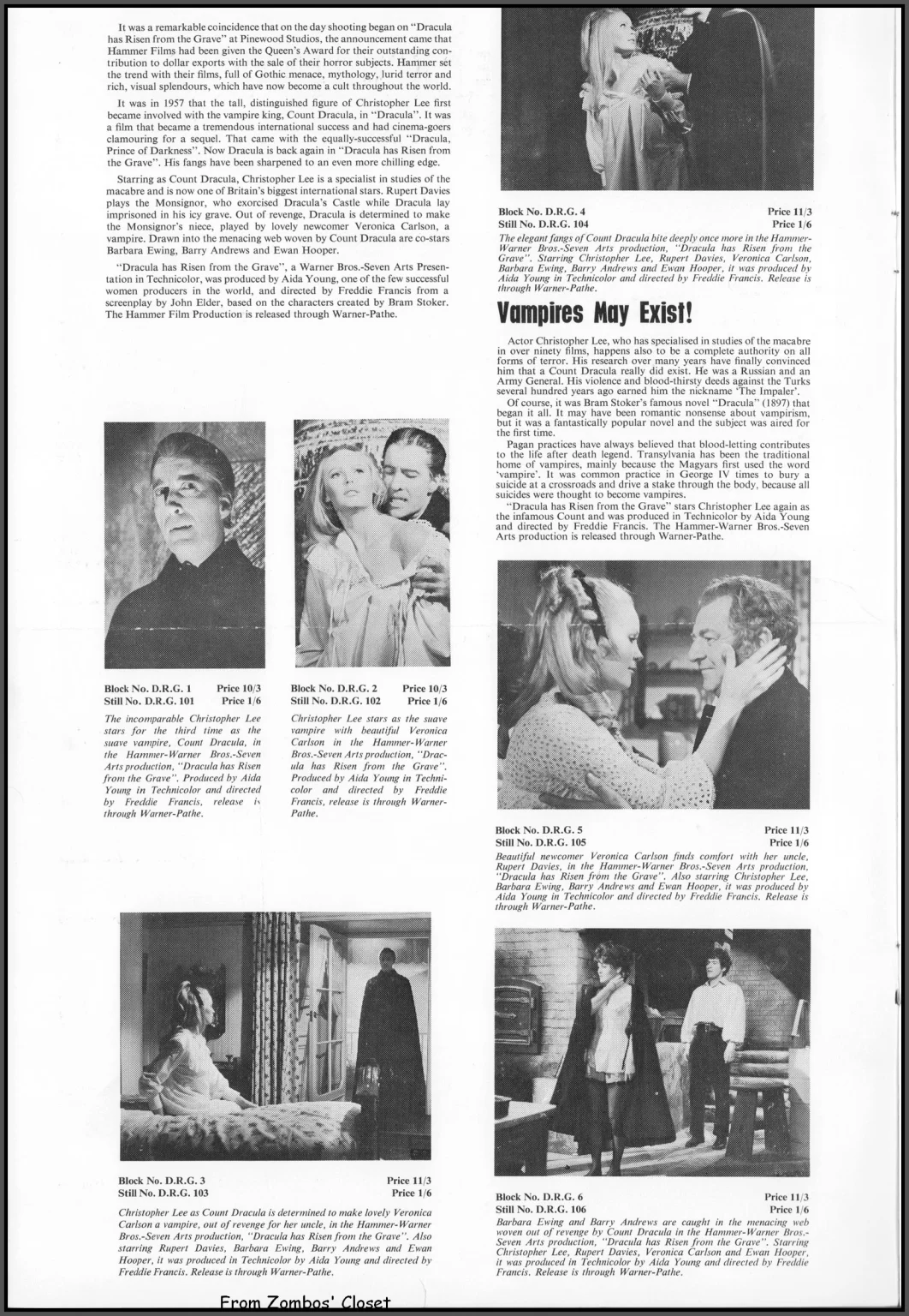 Dracula has risen from the grave UK pressbook. Dracula has risen from the grave UK pressbook.