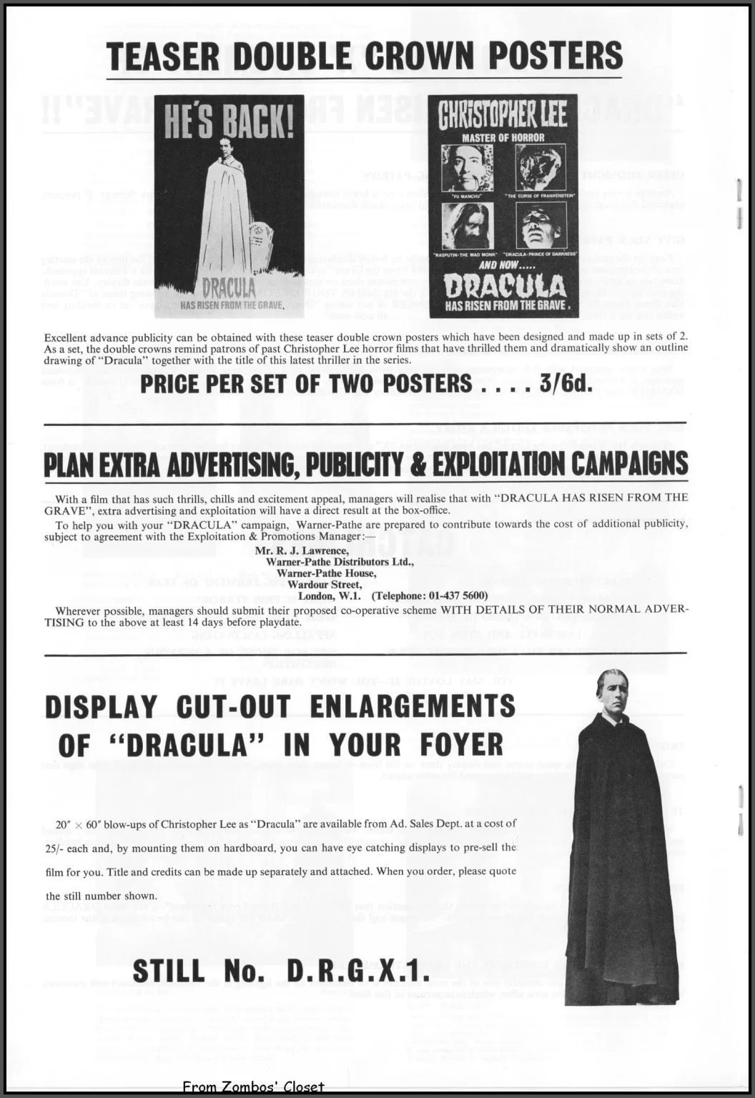 Dracula has risen from the grave UK pressbook. Dracula has risen from the grave UK pressbook.