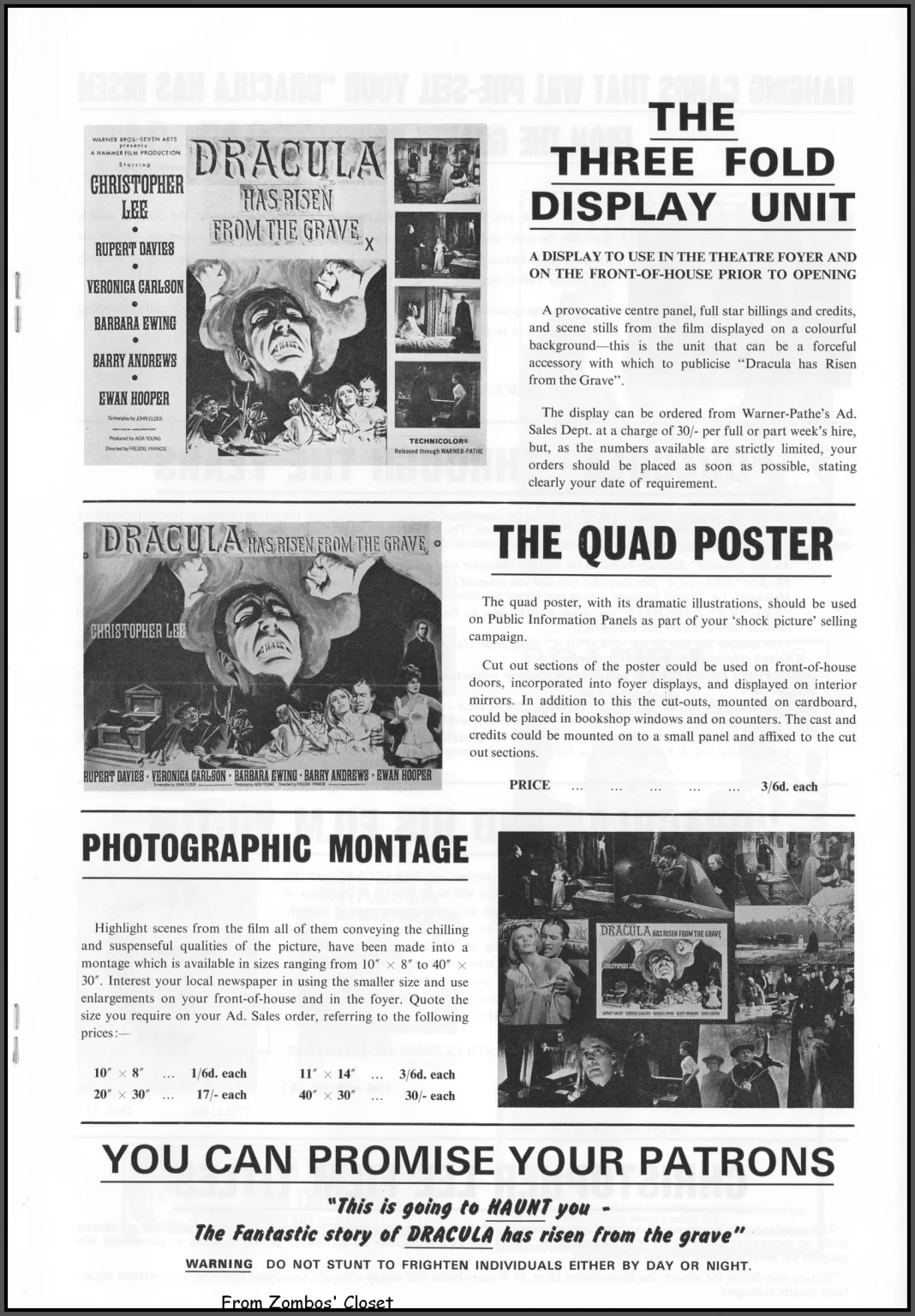 Dracula has risen from the grave UK pressbook. Dracula has risen from the grave UK pressbook.