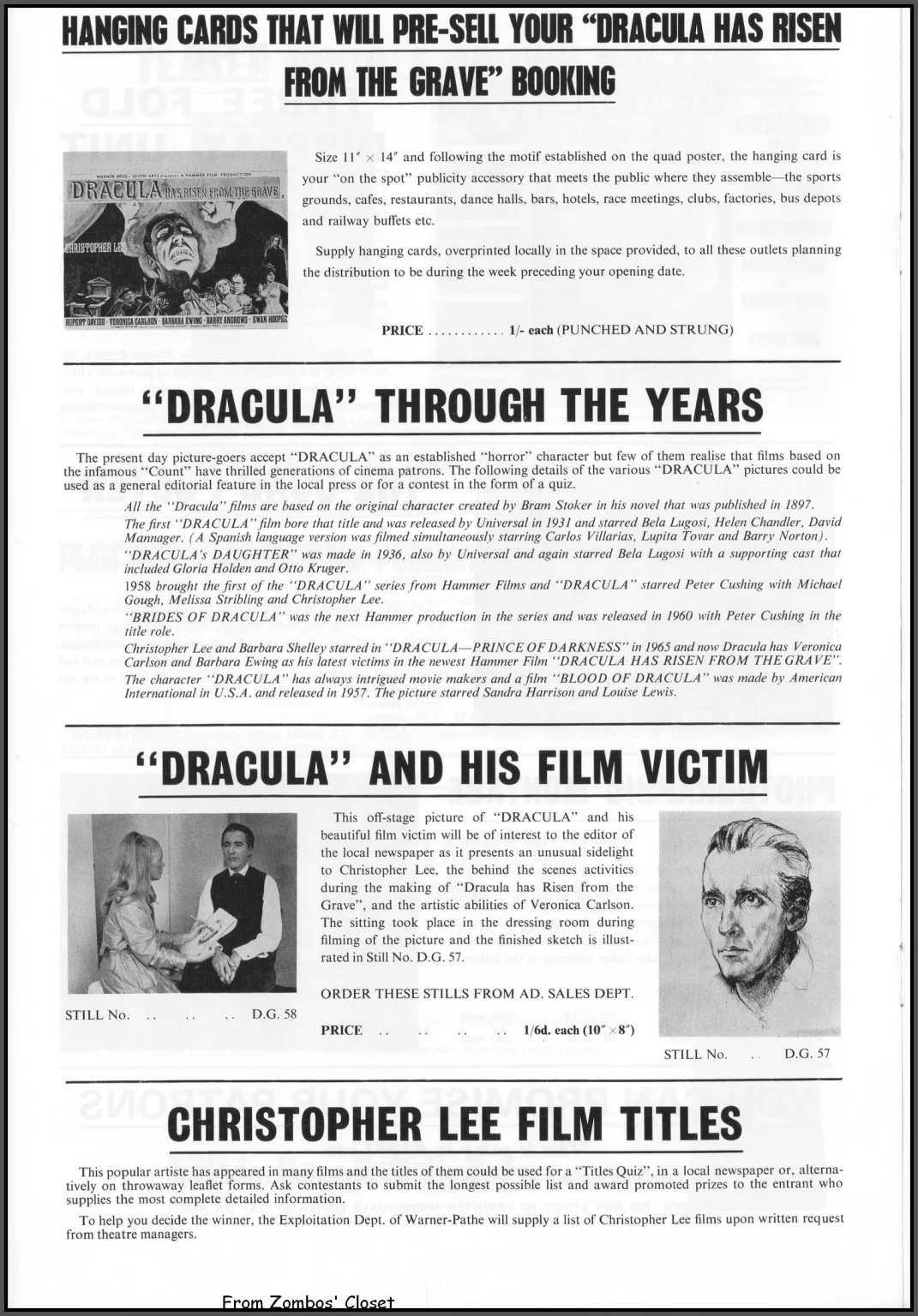 Dracula has risen from the grave UK pressbook. Dracula has risen from the grave UK pressbook.