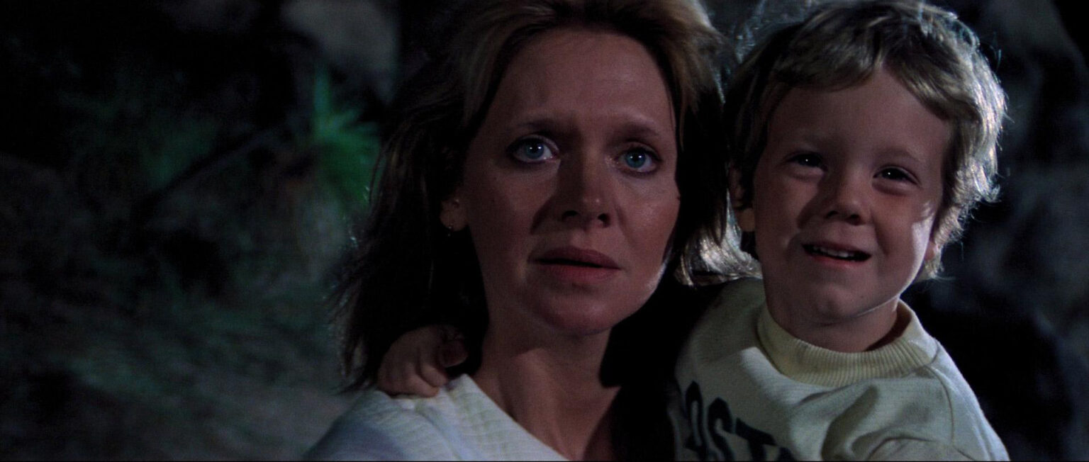 Close Encounters for the Third Kind movie scene showing mom reunited with son. Close Encounters for the Third Kind movie scene showing mom reunited with son.