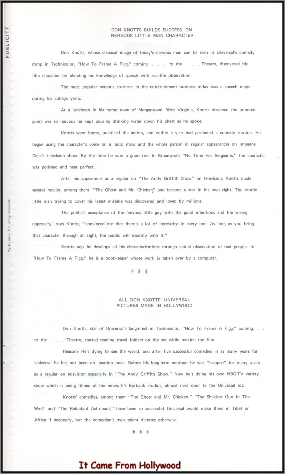 How to Frame a Figg 1971 movie pressbook