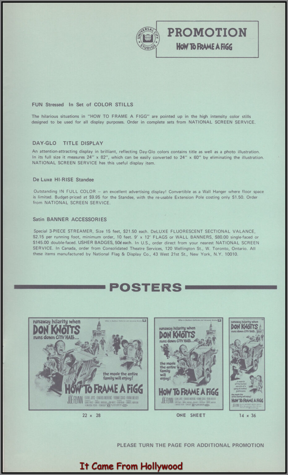 How to Frame a Figg 1971 movie pressbook