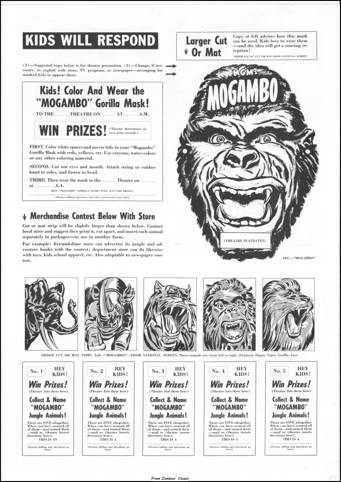 MGM's Mogambo pressbook. MGM's Mogambo pressbook.
