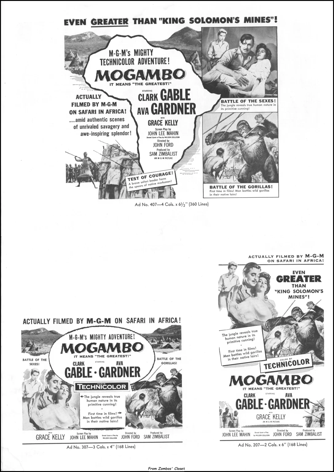 MGM's Mogambo pressbook. MGM's Mogambo pressbook.