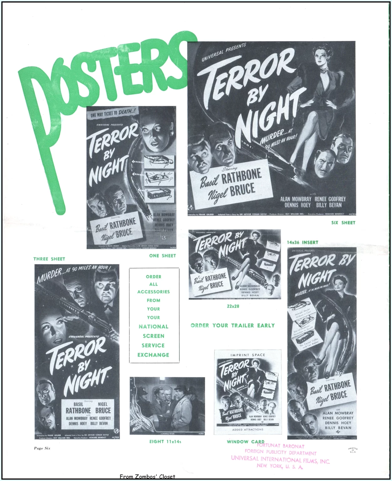 Terror by Night Pressbook Terror by Night Pressbook