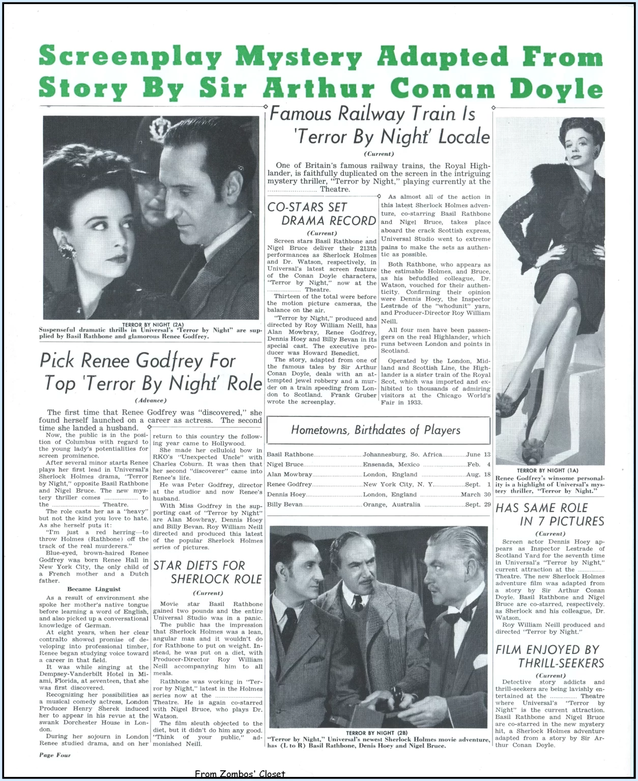 Terror by Night Pressbook Terror by Night Pressbook