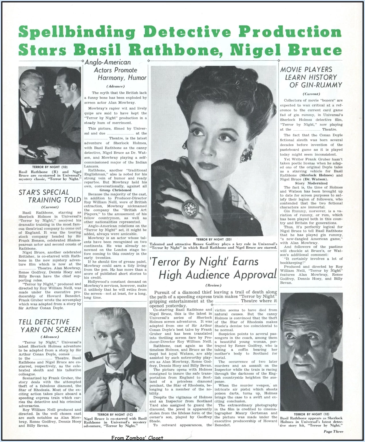 Terror by Night Pressbook Terror by Night Pressbook