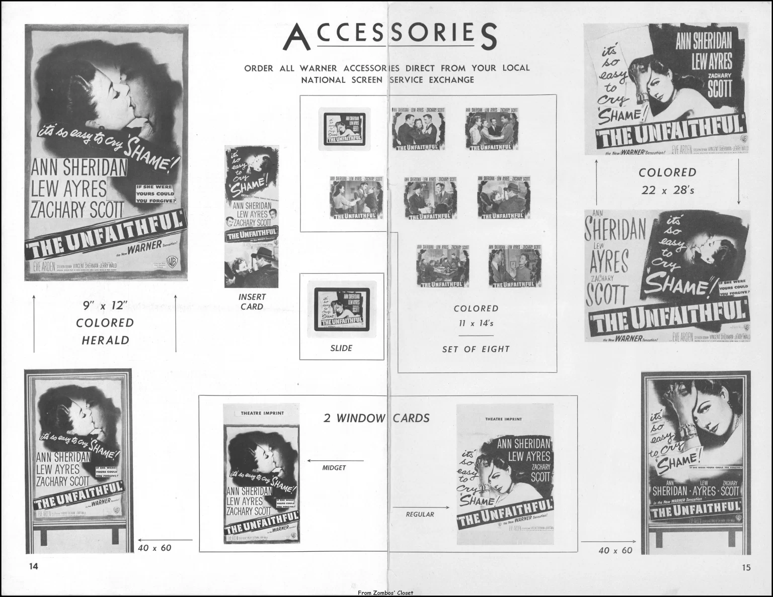 the unfaithful 1947 movie pressbook the unfaithful 1947 movie pressbook