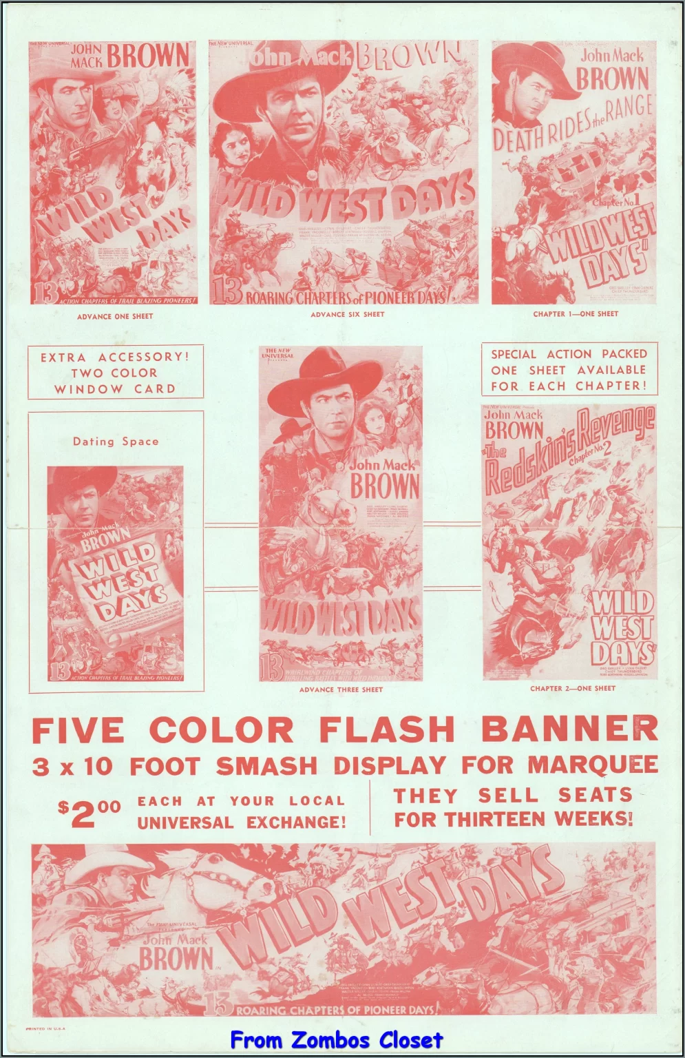 Wild West Days 1937 movie serial pressbook Wild West Days 1937 movie serial pressbook