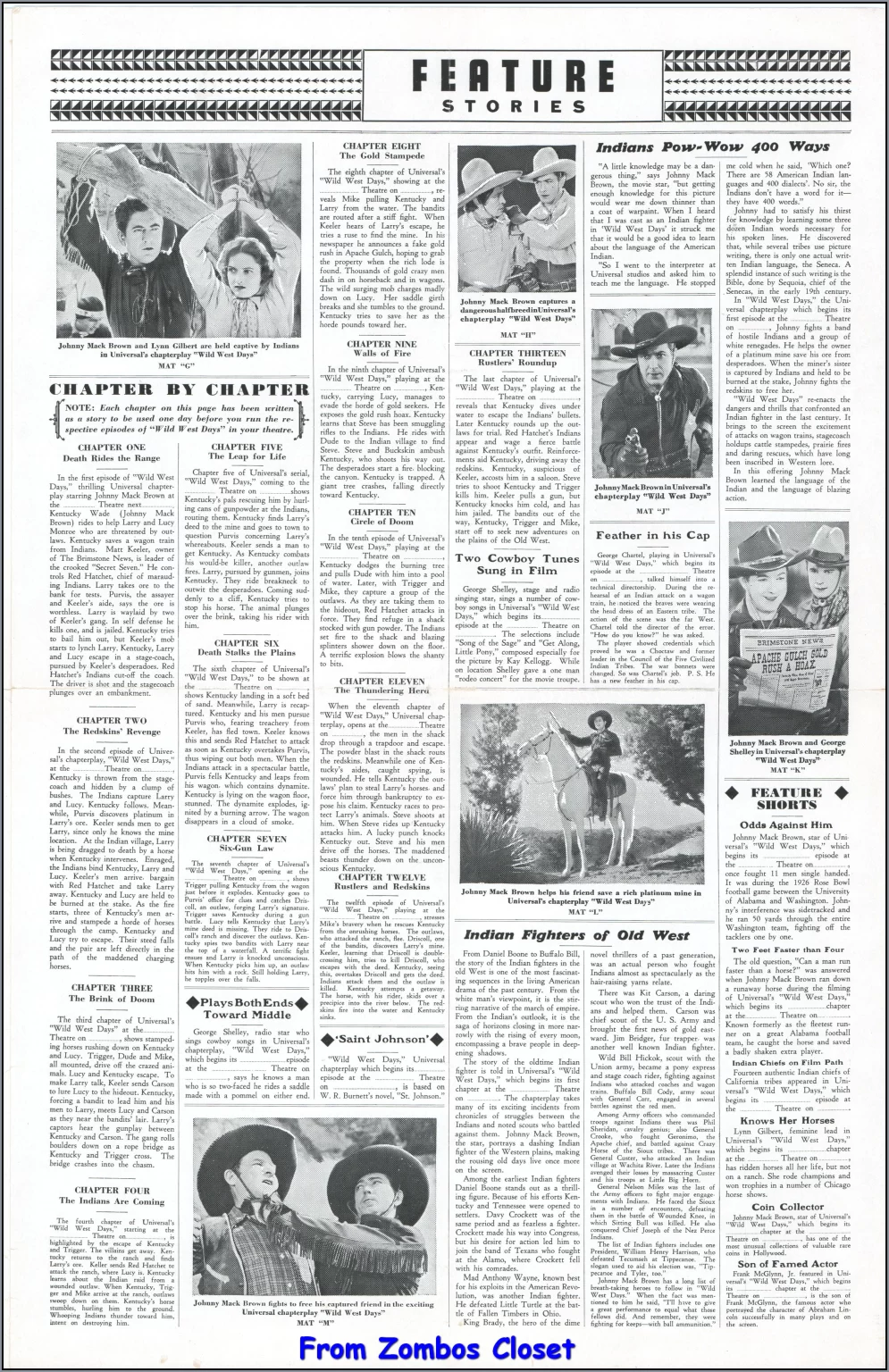 Wild West Days 1937 movie serial pressbook Wild West Days 1937 movie serial pressbook