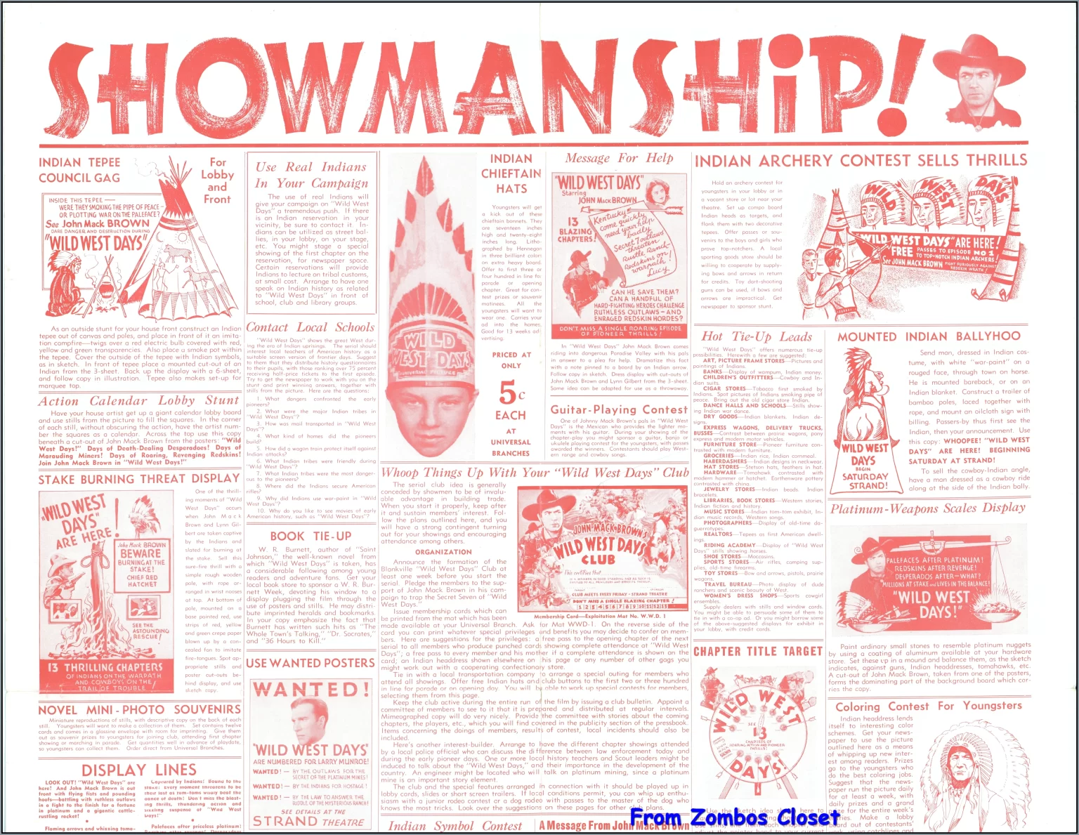 Wild West Days 1937 movie serial pressbook Wild West Days 1937 movie serial pressbook