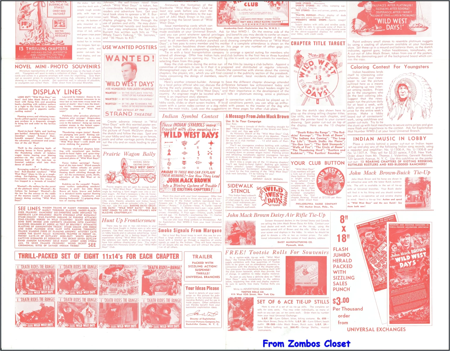 Wild West Days 1937 movie serial pressbook Wild West Days 1937 movie serial pressbook