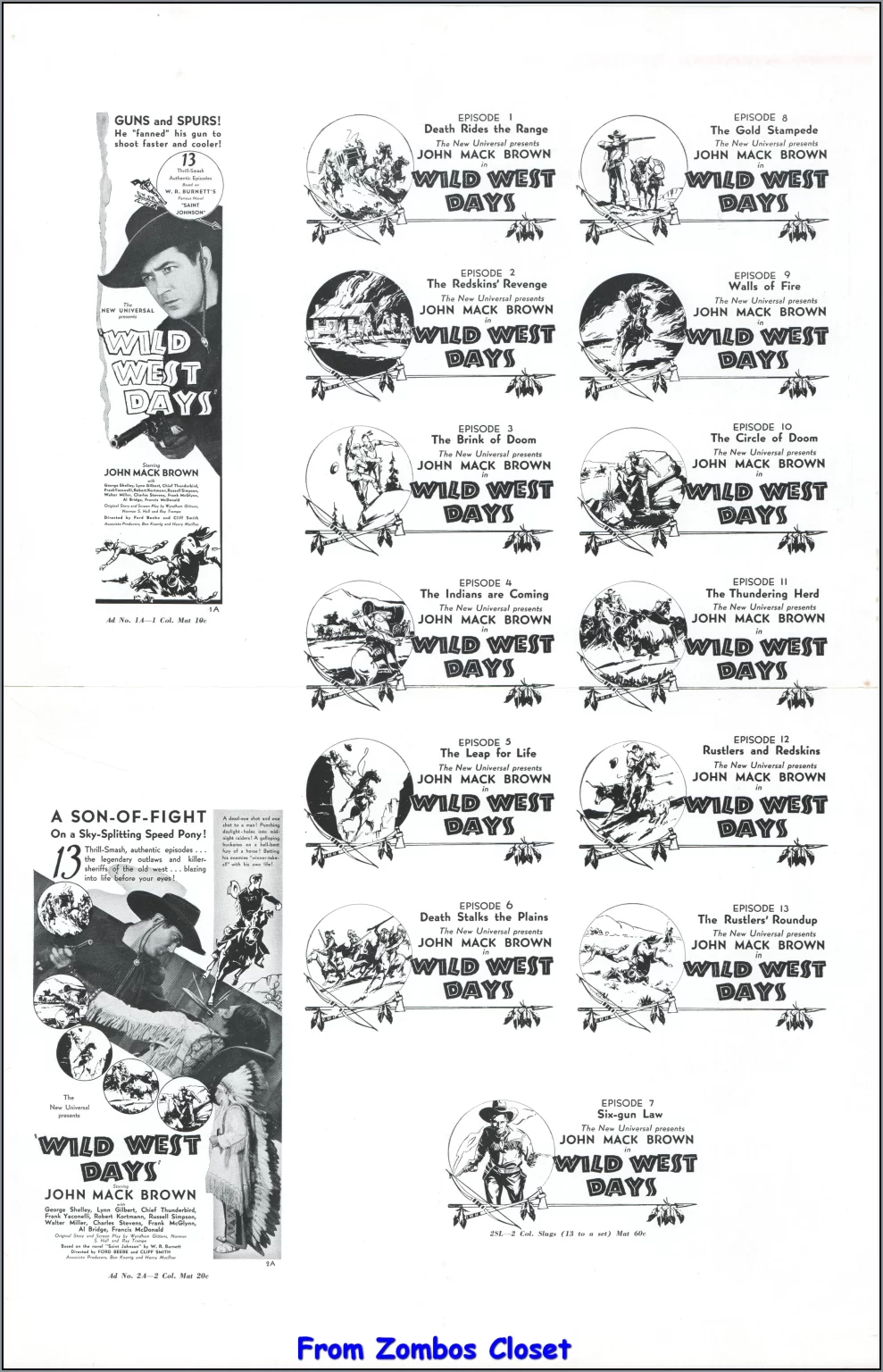 Wild West Days 1937 movie serial pressbook Wild West Days 1937 movie serial pressbook