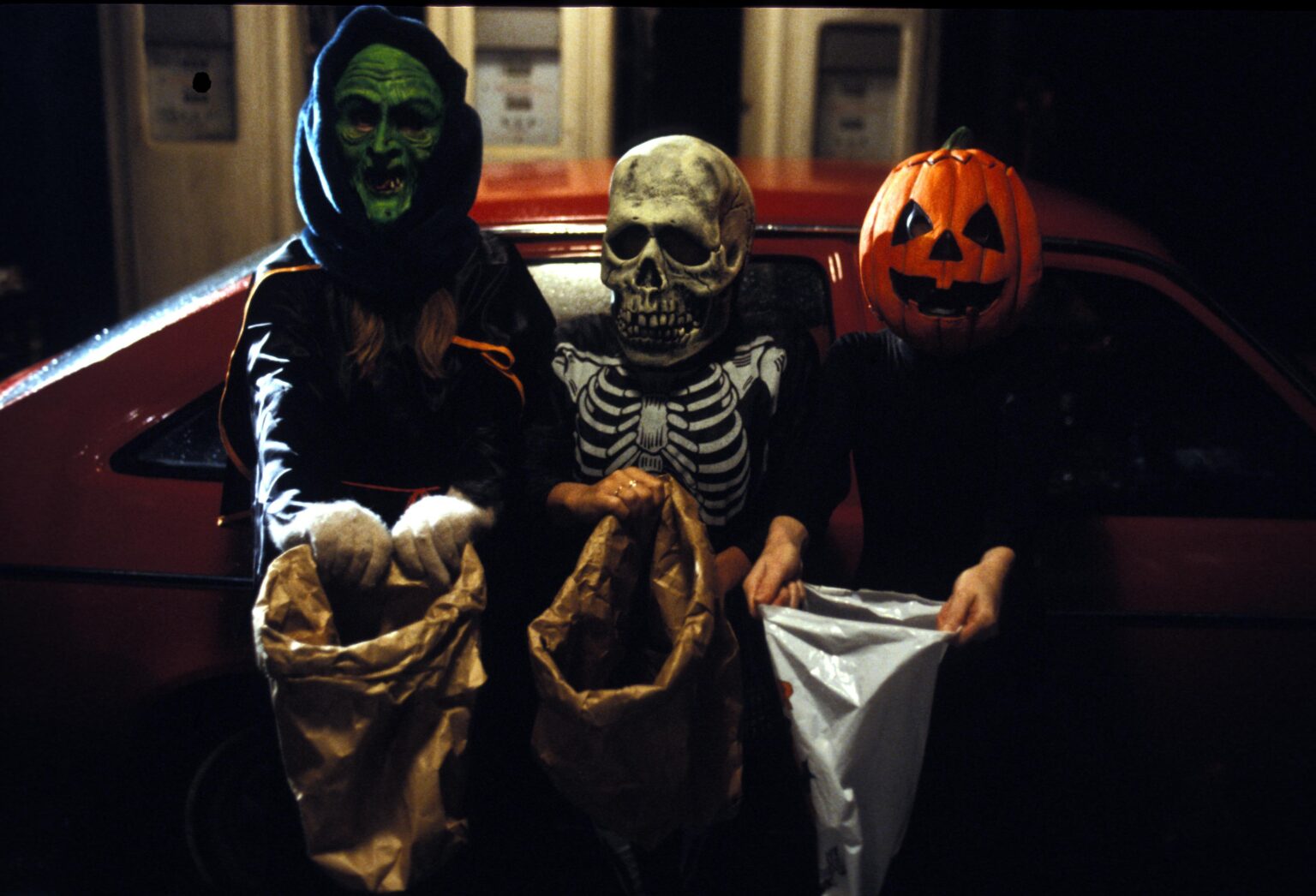 Halloween 3, Season of the Witch publicity still showing three masked trick or treaters Halloween 3, Season of the Witch publicity still showing three masked trick or treaters