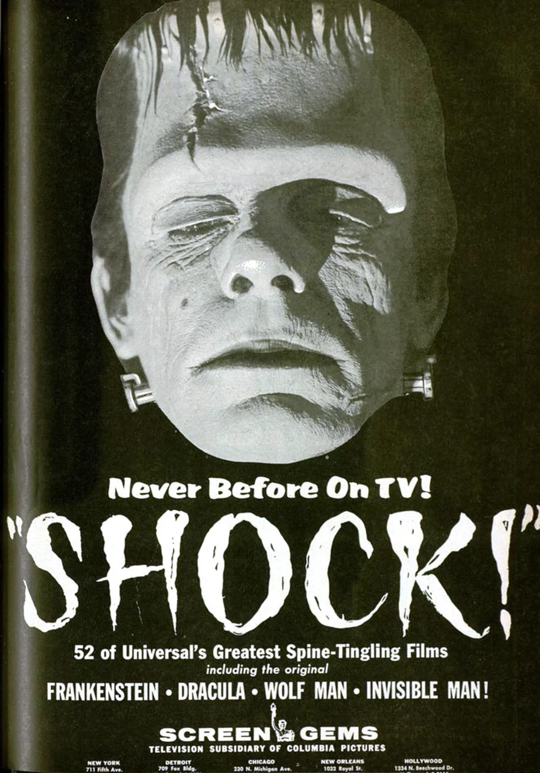 Shock! television ads for the Universal package